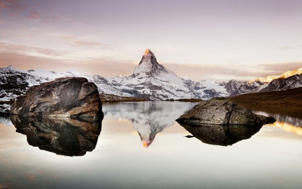 Nature Matterhorn Mountains Alps Reflection HD Wallpaper | Background Image