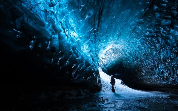 Earth Ice Cave Iceland Ice Cave HD Wallpaper | Background Image