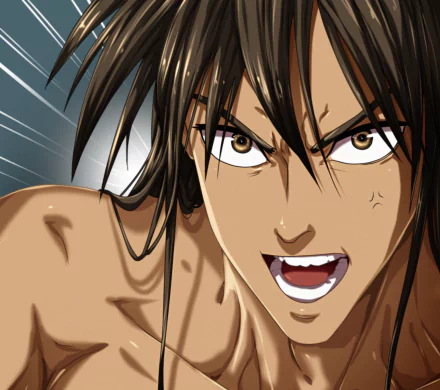 HD PC desktop wallpaper featuring Suiryu from the anime One-Punch Man, showcasing his intense expression and dynamic energy.