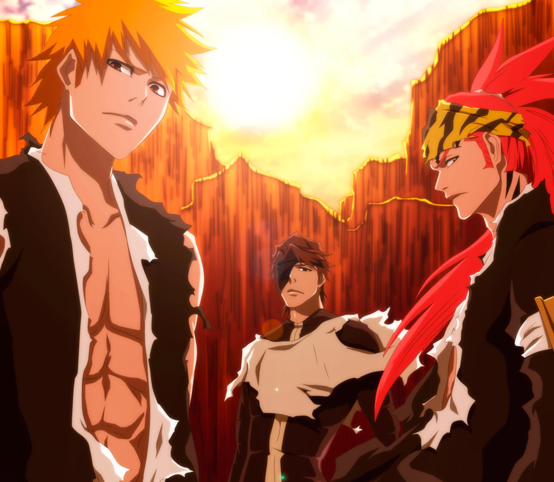 Download Renji Abarai Sōsuke Aizen Ichigo Kurosaki Anime Bleach Hd Wallpaper By Gevdano 4974