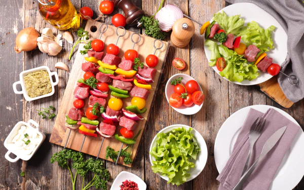 meat still life food barbecue HD Desktop Wallpaper | Background Image