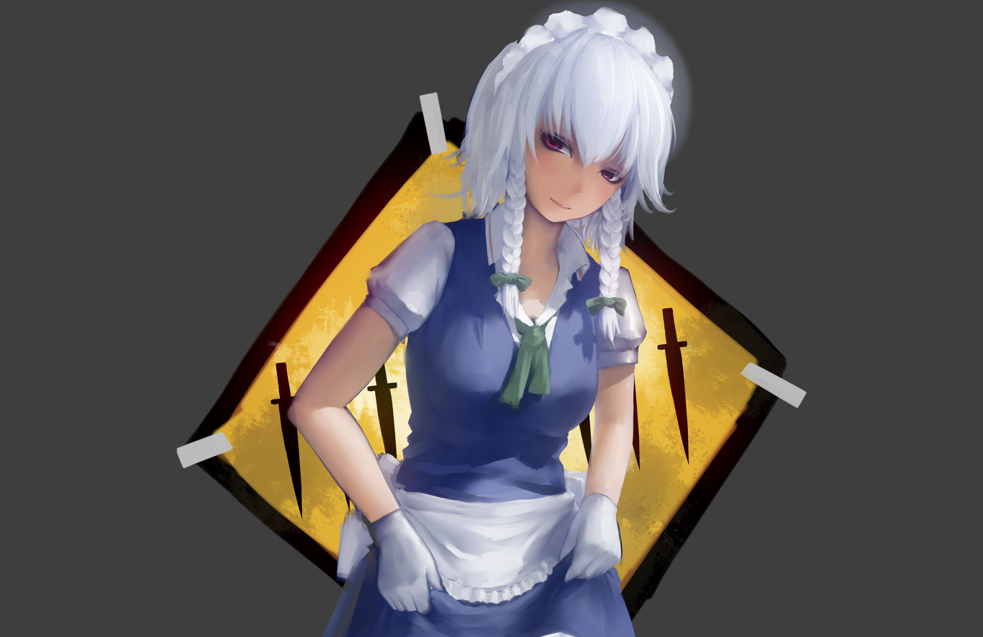 Download Sakuya Izayoi Anime Touhou HD Wallpaper by 稀泥m