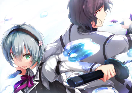 Nagi Arisuin Shizuku Kurogane Anime Chivalry of a Failed Knight HD Desktop Wallpaper | Background Image