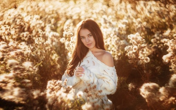 Women Model Brunette Long Hair HD Wallpaper | Background Image