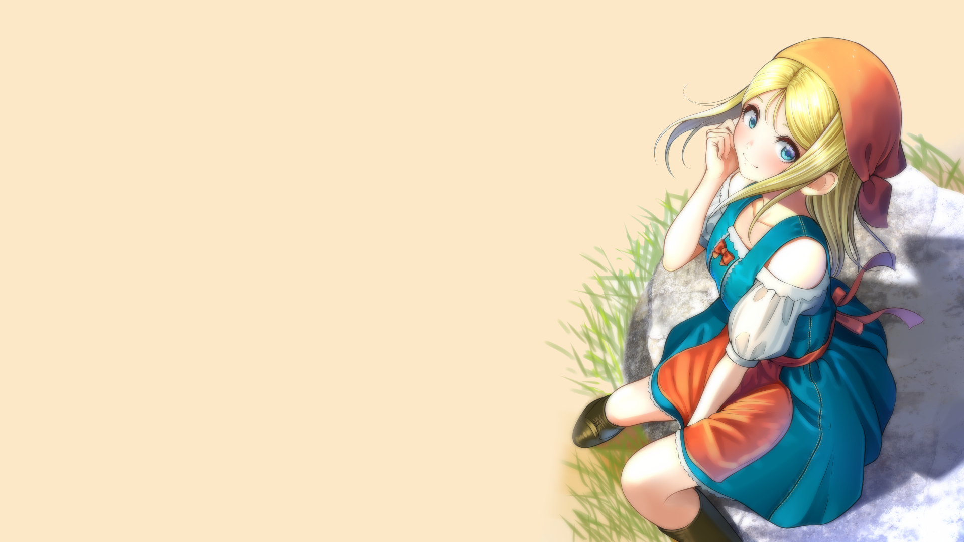 Download Dress Smile Blue Eyes Blonde Video Game Dragon Quest XI HD