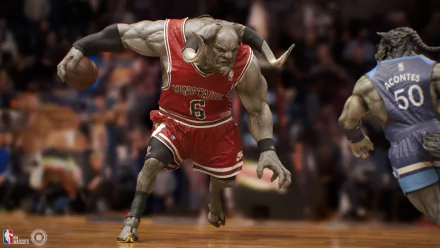  Bull Basketball Player