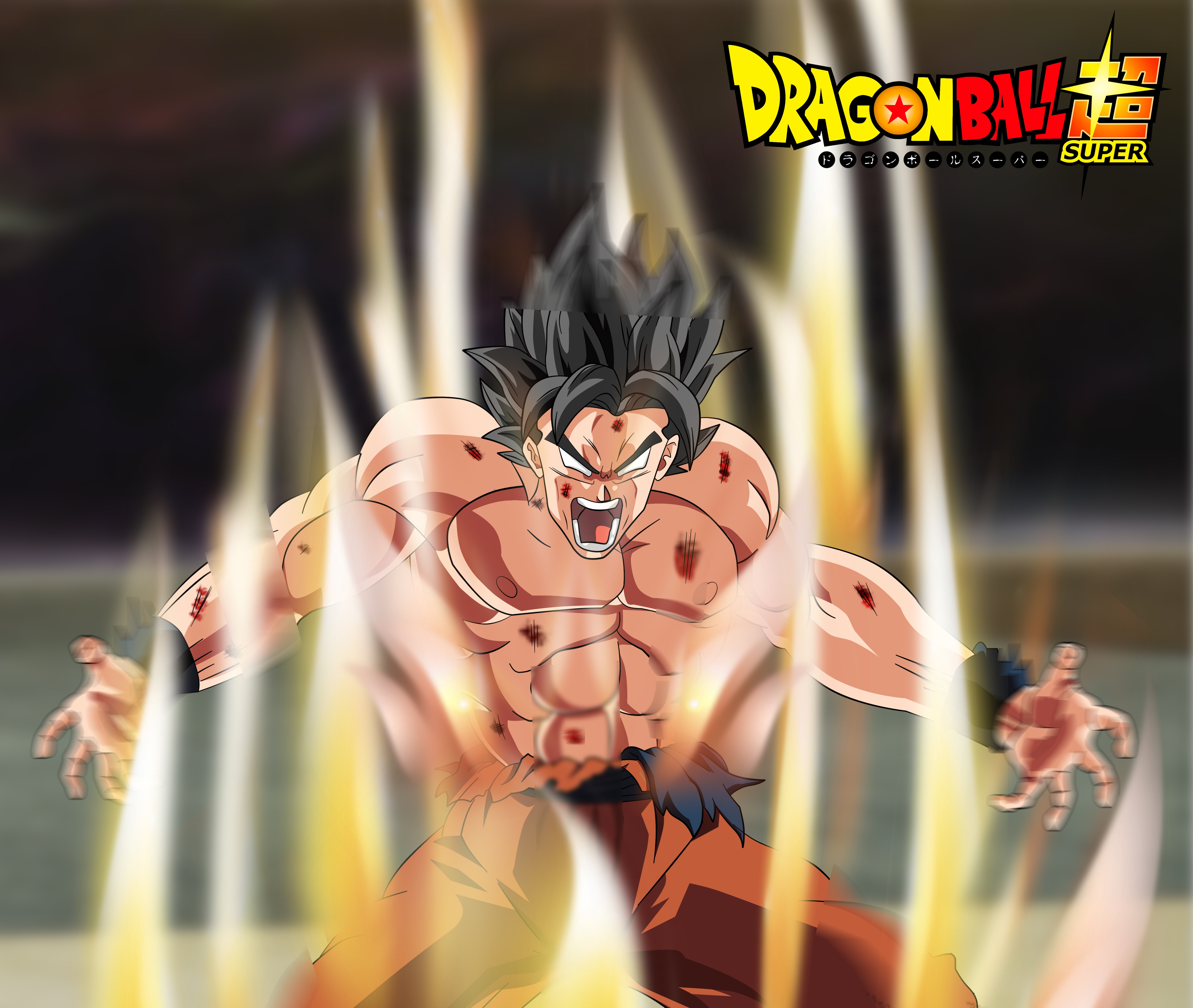 Goku Kaioken in DBZ Wallpaper by patrika