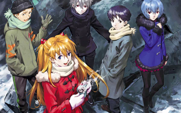 Toji Suzuhara Asuka Langley Sohryu Kaworu Nagisa Shinji Ikari Rei Ayanami Anime Neon Genesis Evangelion HD Desktop Wallpaper | Background Image