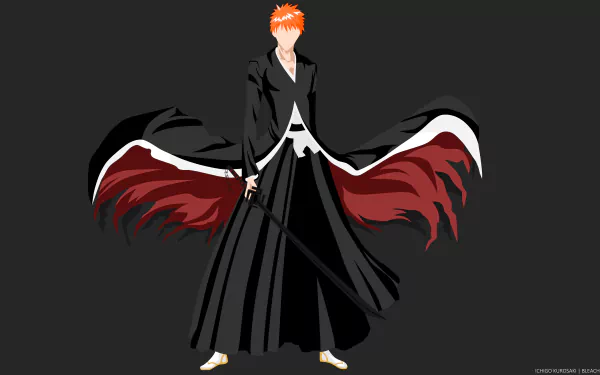 minimalist Ichigo Kurosaki Anime Bleach minimalist anime HD Desktop Wallpaper | Background Image