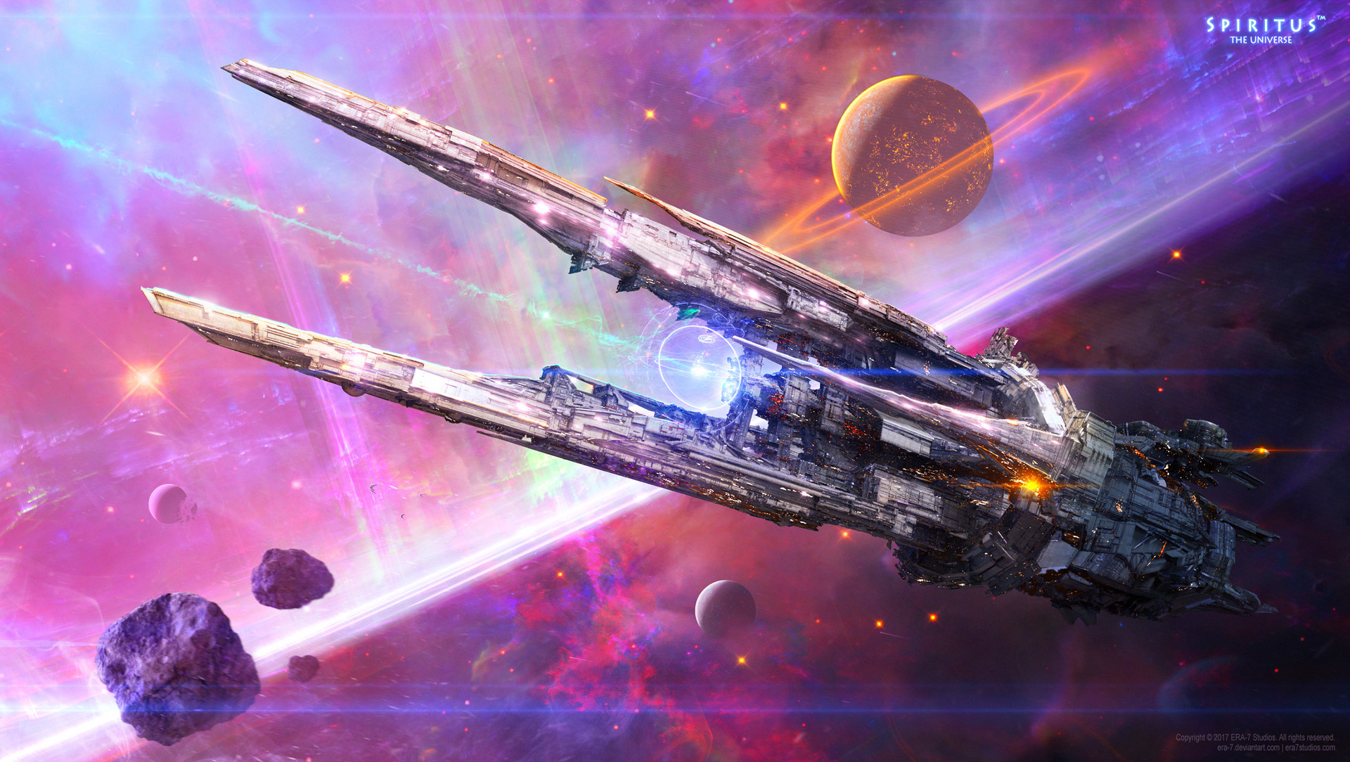 Download Sci Fi Spaceship HD Wallpaper by Yuliya Zabelina
