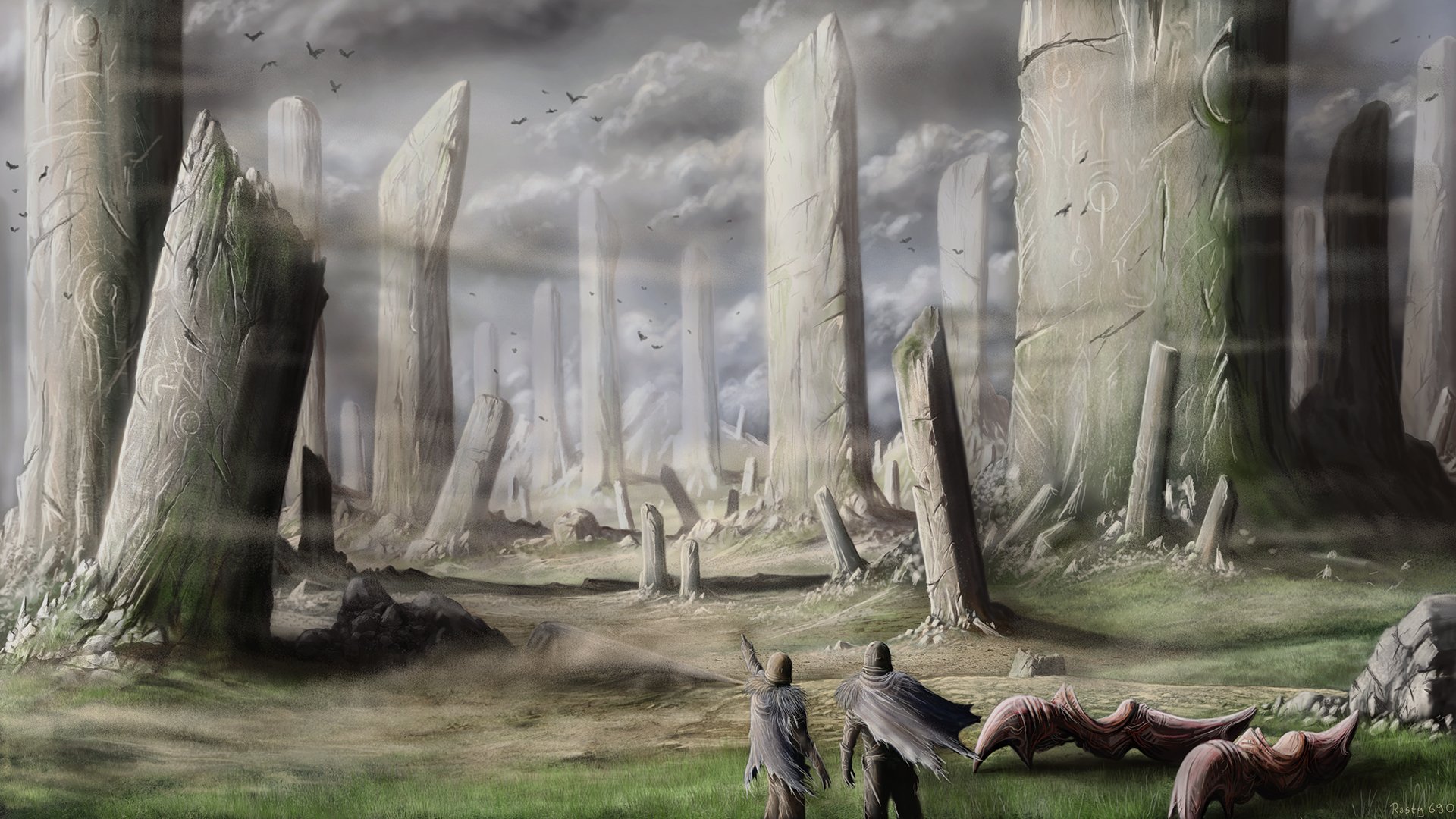 Download Fantasy Ruin HD Wallpaper by Rastislav Kubovič