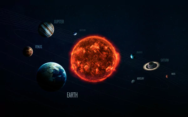Sci Fi Solar System HD Desktop Wallpaper | Background Image