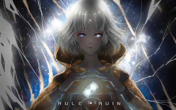 hood white eyes white hair Anime Original HD Desktop Wallpaper | Background Image