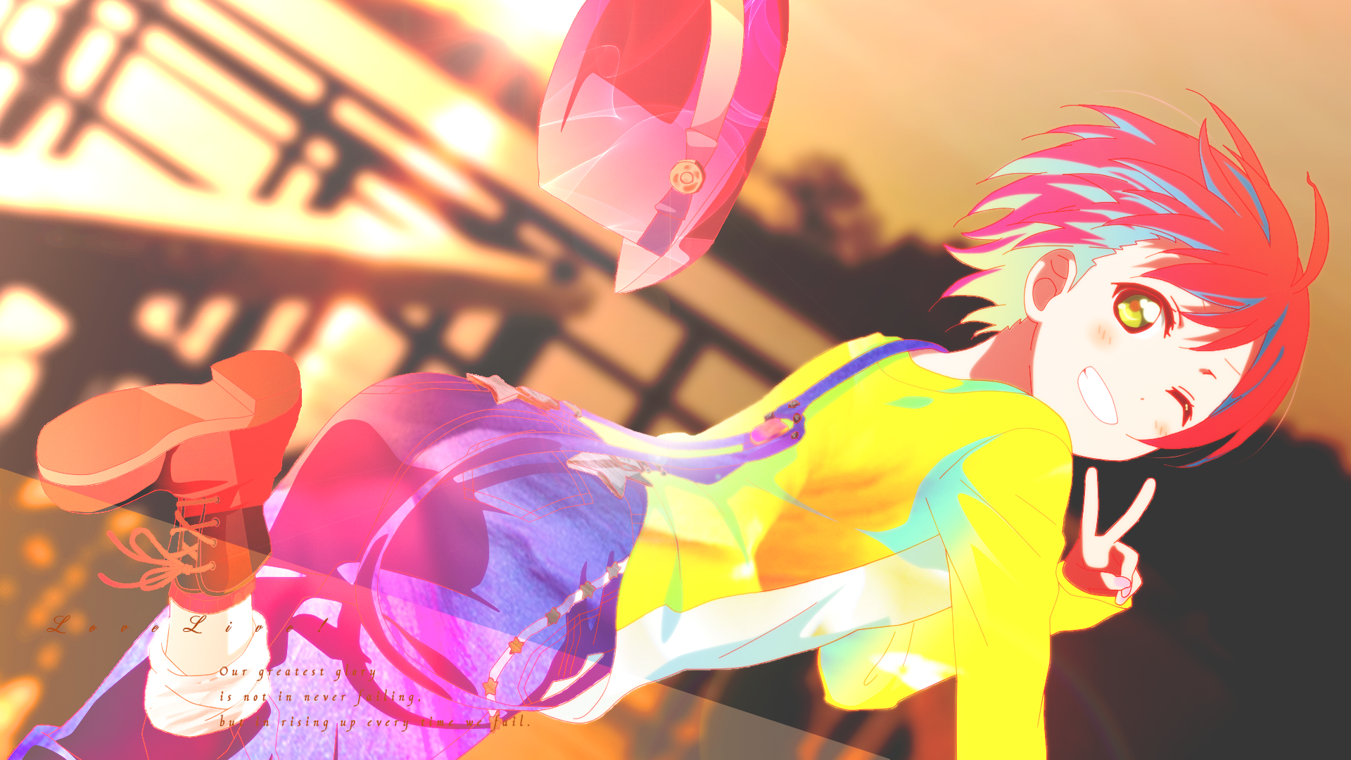 Download Rin Hoshizora Anime Love Live! HD Wallpaper by jieno