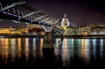 man made Millennium Bridge HD Desktop Wallpaper | Background Image