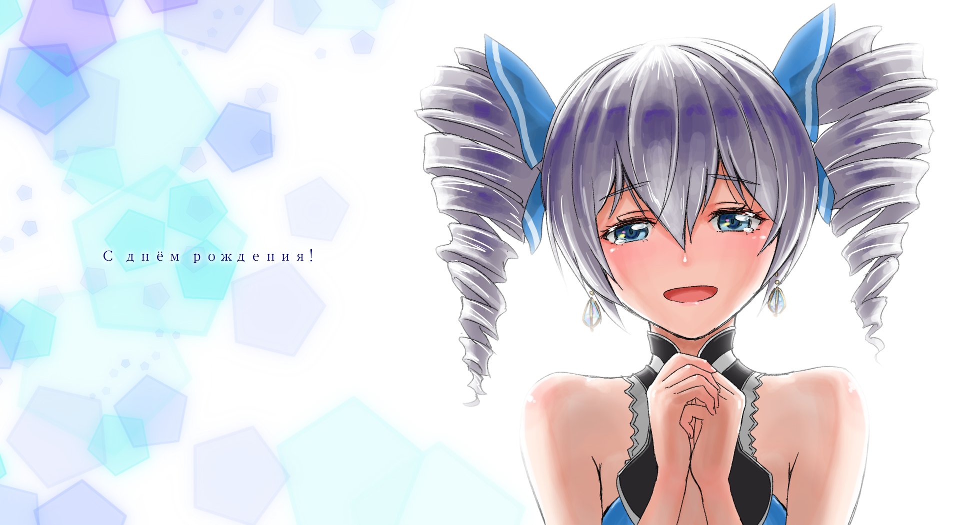 4K Ultra HD anime wallpaper featuring Bronya Zaychik from Benghuai Xueyuan with white twintails, blue eyes, and an emotional expression on her face.