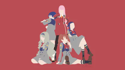 Miku (Darling in the FranxXX) Ikuno (Darling in the FranxXX) Kokoro (Darling in the FranxXX) Ichigo (Darling in the FranXX) Zero Two (Darling in the FranXX) Anime Darling in the FranXX HD Desktop Wallpaper | Background Image