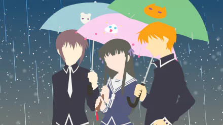 Tohru Honda Kyo Sohma Yuki Sohma Anime Fruits Basket HD Desktop Wallpaper | Background Image