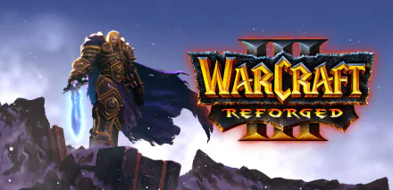 HD desktop wallpaper and background of Warcraft III: Reforged featuring an armored knight with a glowing blue sword.