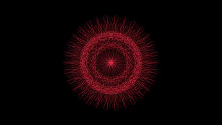  Red on Black Woven Circle