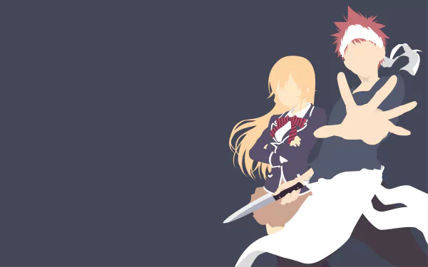 Sōma Yukihira Erina Nakiri Anime Food Wars: Shokugeki no Soma HD Desktop Wallpaper | Background Image