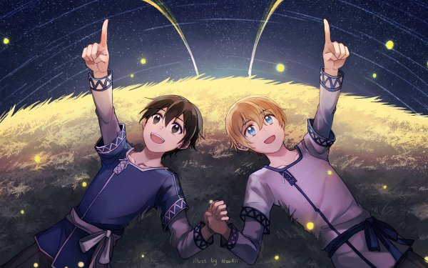 Anime Sword Art Online: Alicization Sword Art Online Kirito Kazuto Kirigaya Eugeo HD Wallpaper | Background Image