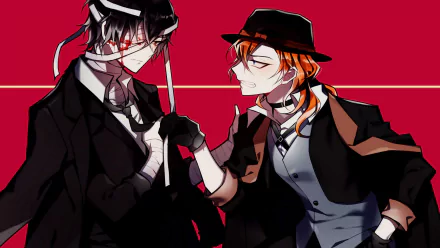 Osamu Dazai Chuuya Nakahara Anime Bungou Stray Dogs HD Desktop Wallpaper | Background Image