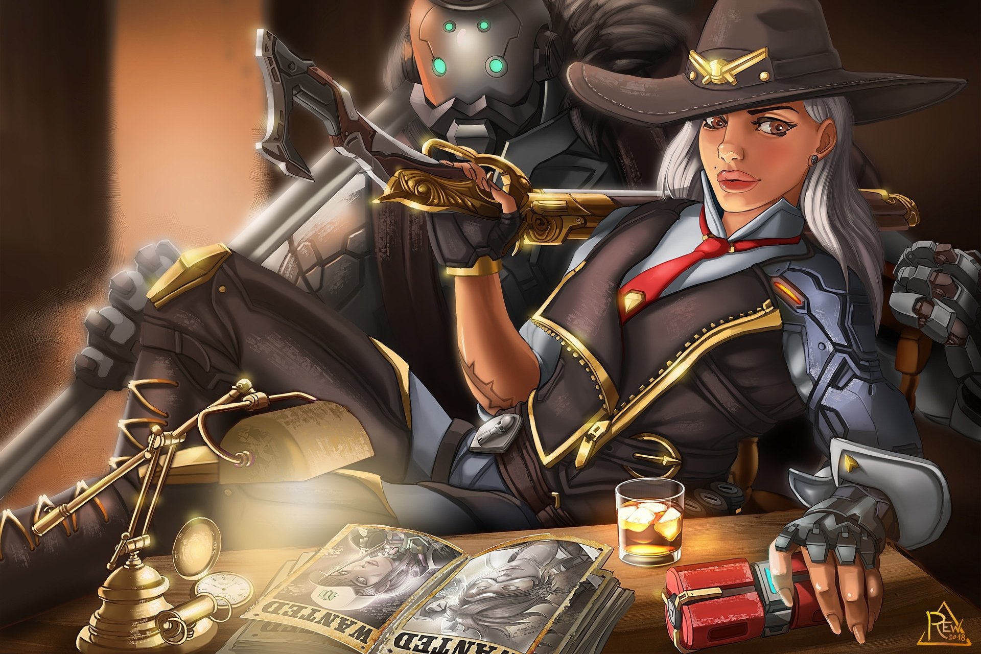 Download Ashe Overwatch Rifle Cowgirl Woman Warrior B O B Overwatch