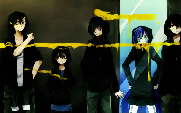 Kousuke Seto Shintaro Kisaragi Tsubomi Kido Takane 'Ene' Enomoto Hibiya Amamiya Anime Kagerou Project HD Desktop Wallpaper | Background Image