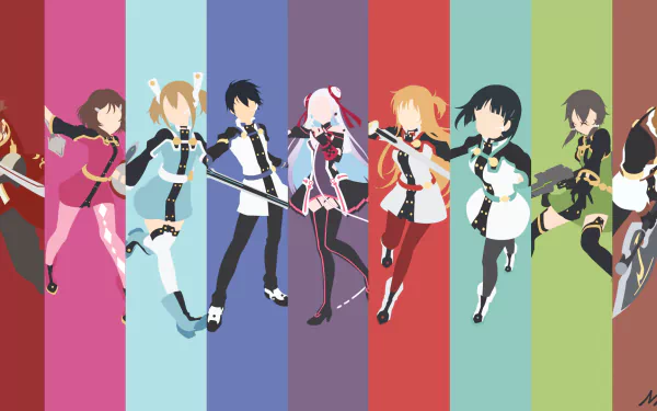Shino Asada Silica (Sword Art Online) Rika Shinozaki Klein (Sword Art Online) Agil (Sword Art Online) Sinon (Sword Art Online) Suguha Kirigaya Yuna (Sword Art Online) Kazuto Kirigaya Kirito (Sword Art Online) Asuna Yuuki Anime Sword Art Online Movie: Ordinal Scale Kirito And Asuna HD Desktop Wallpaper | Background Image