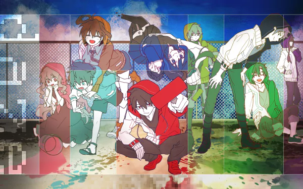 Kousuke Seto Marry Kozakura Konoha (Kagerou Project) Shintaro Kisaragi Momo Kisaragi Tsubomi Kido Shuuya Kano Takane 'Ene' Enomoto Hibiya Amamiya Anime Kagerou Project HD Desktop Wallpaper | Background Image