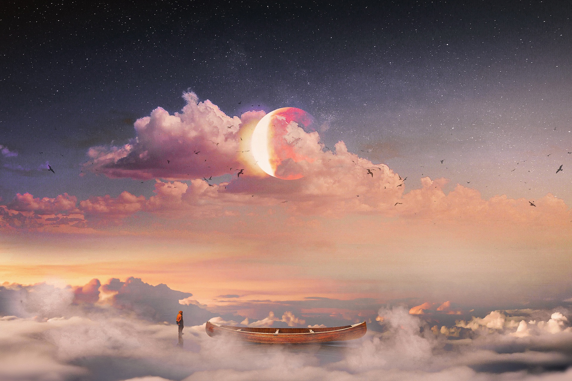 A dreamy fantasy HD desktop wallpaper featuring a magical landscape with vivid colors and ethereal details.