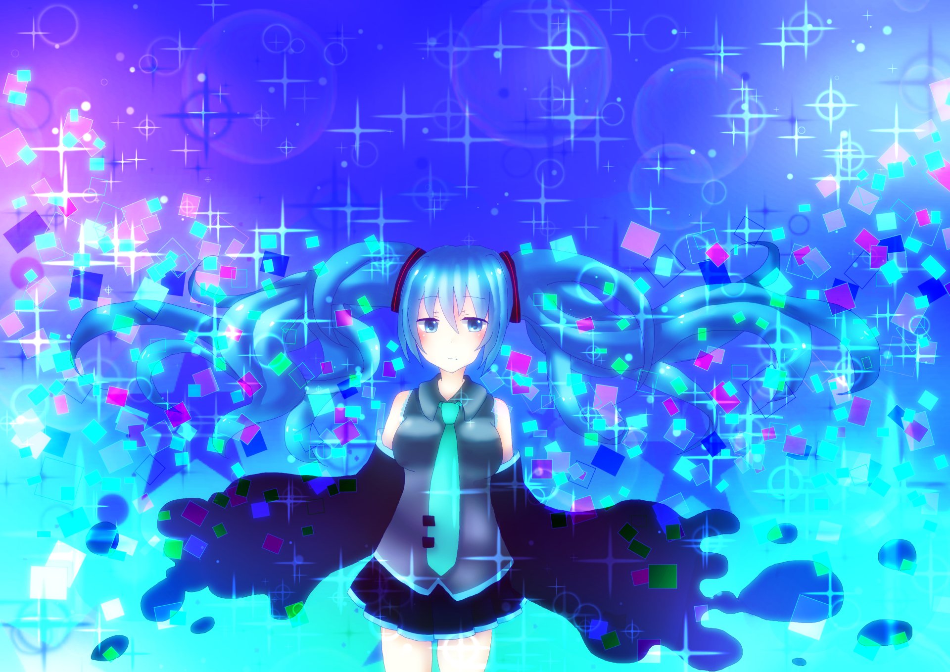 Download Hatsune Miku Anime Vocaloid HD Wallpaper by 神結