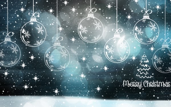 Holiday Christmas Merry Christmas Bauble Stars HD Wallpaper | Background Image