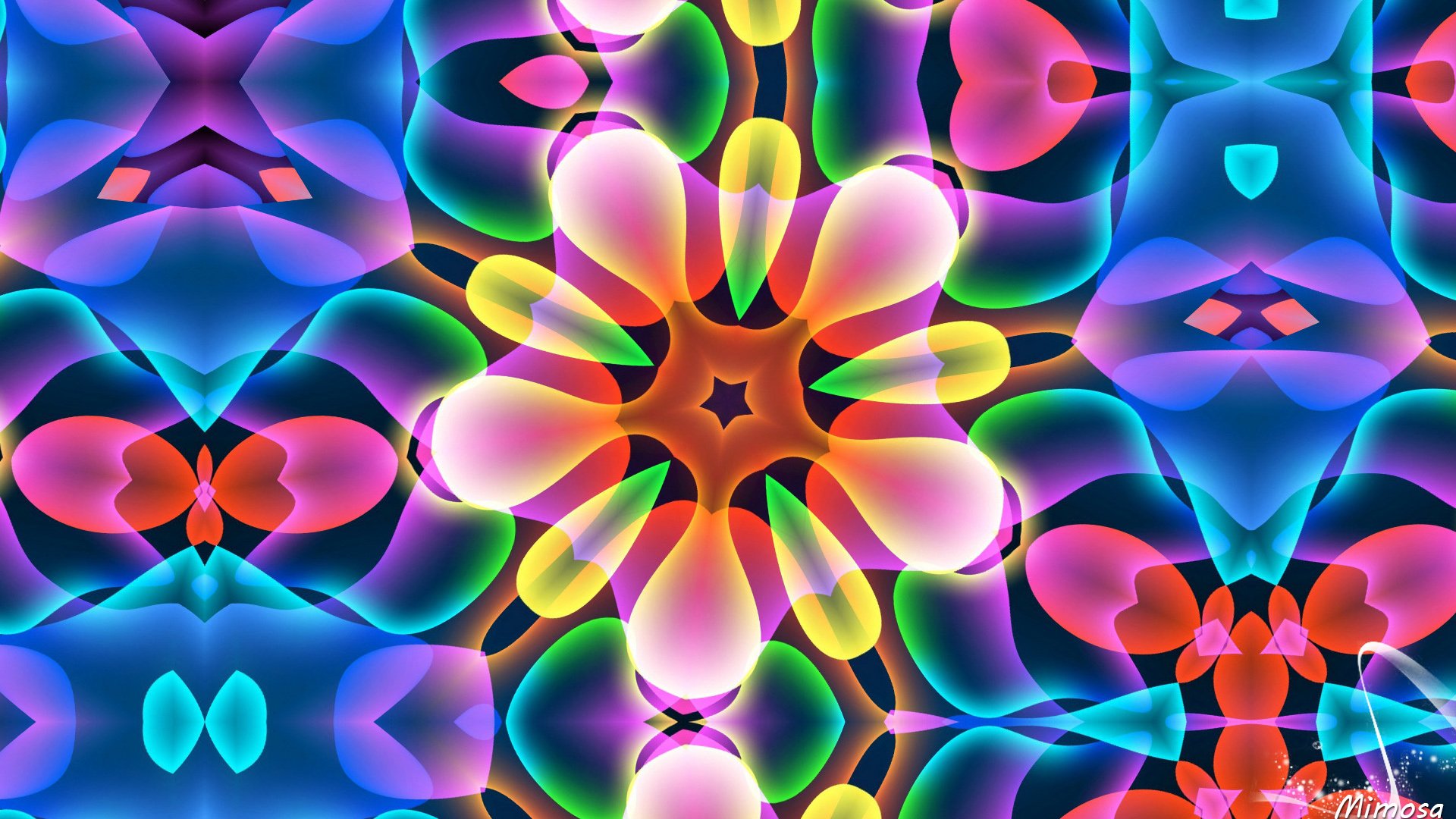 Flower kaleidoscope by Mimosa