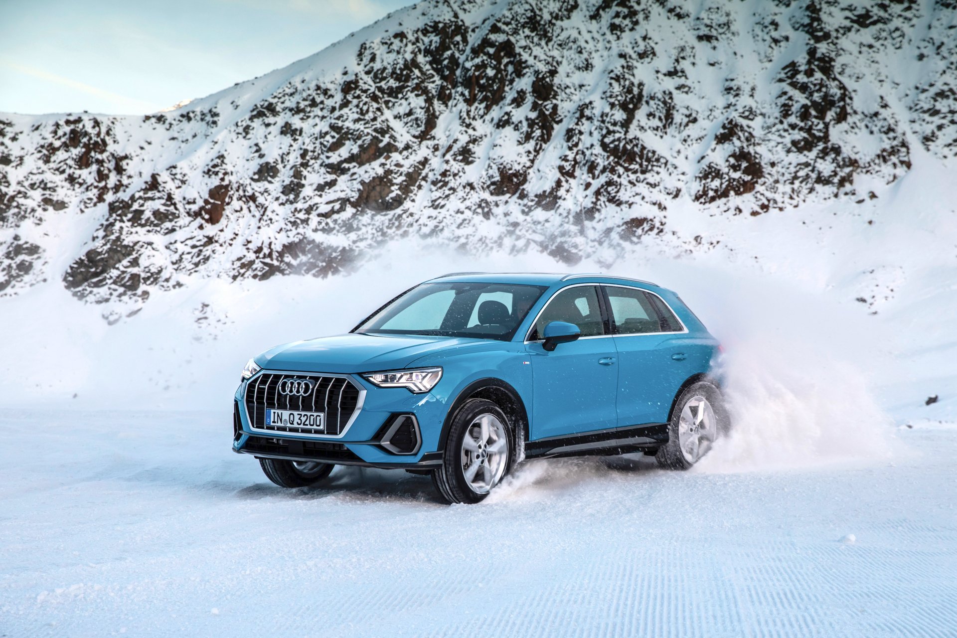 Download Snow Winter SUV Car Audi Vehicle Audi Q3 4k Ultra HD Wallpaper