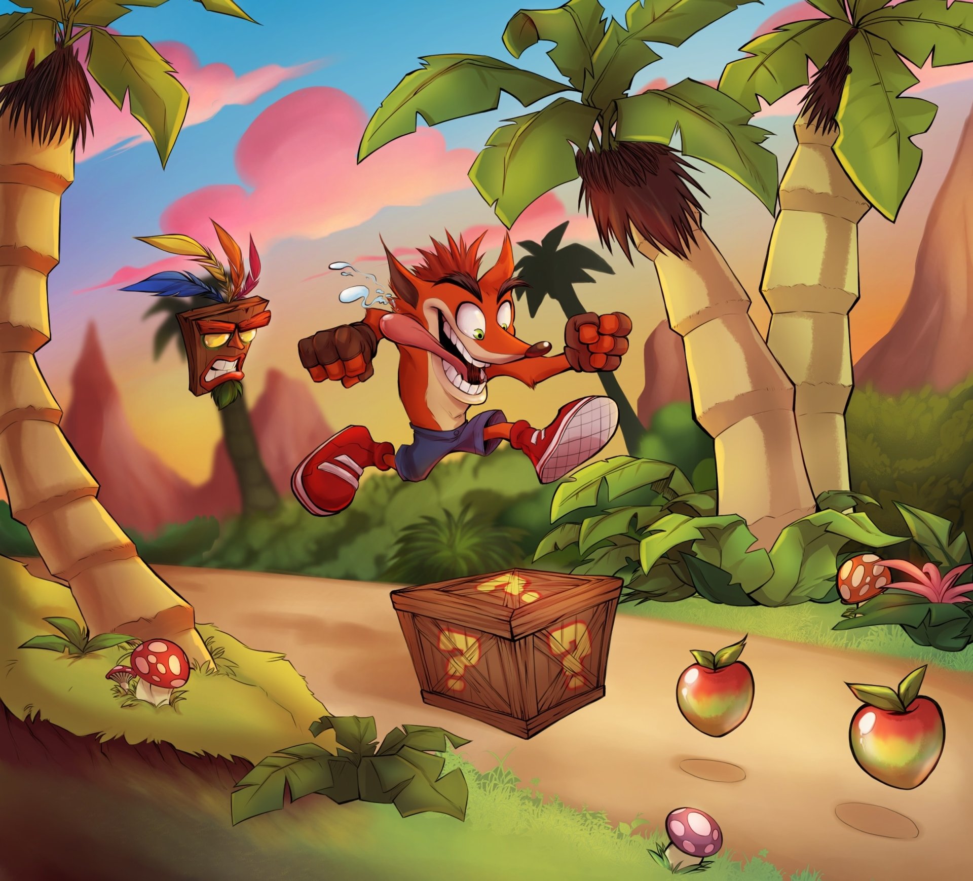 Download Aku Aku (Crash Bandicoot) Crash Bandicoot (Character) Video Game Crash Bandicoot HD Wallpaper