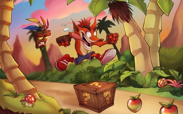Video Game Crash Bandicoot Aku Aku HD Wallpaper | Background Image