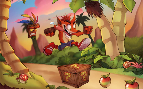 Aku Aku (Crash Bandicoot) Crash Bandicoot (Character) video game Crash Bandicoot HD Desktop Wallpaper | Background Image