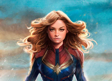 orange eyes blonde Carol Danvers Comic Captain Marvel HD Desktop Wallpaper | Background Image