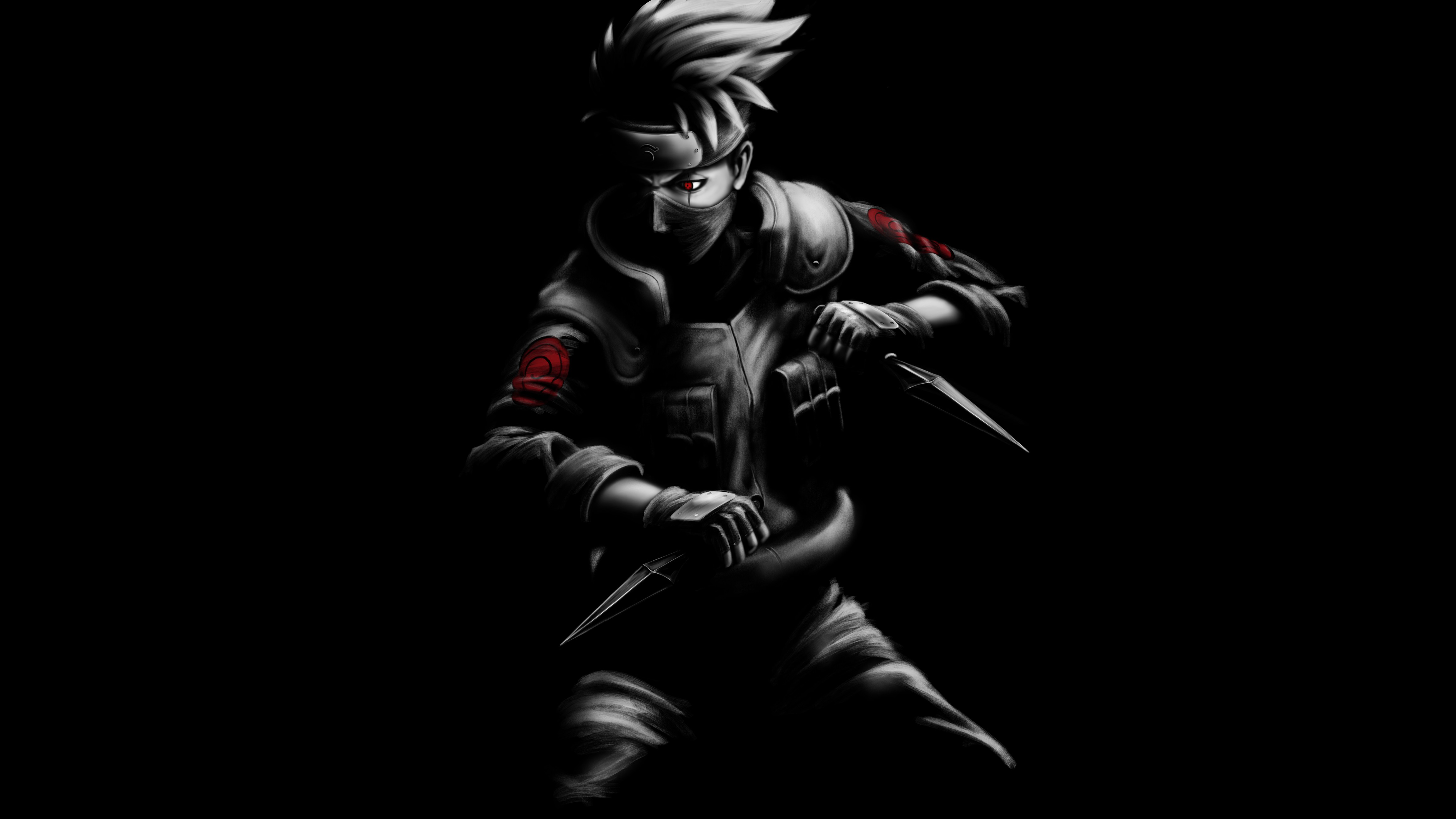 Kakashi drawing, anime, naruto, HD phone wallpaper