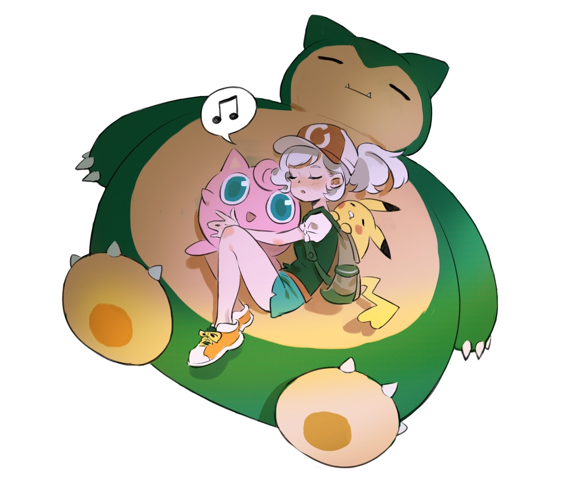 Download Snorlax (Pokémon) Jigglypuff (Pokémon) Pikachu Video Game Pokémon: Let's Go Pikachu And Let's Go Eevee HD Wallpaper by 别别