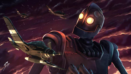 aircraft robot movie The Iron Giant HD Desktop Wallpaper | Background Image