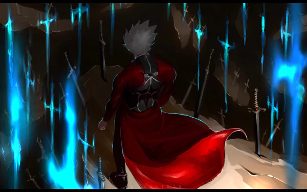 sword white hair EMIYA Archer (Fate/Stay Night) Anime Fate/Stay Night: Unlimited Blade Works HD Desktop Wallpaper | Background Image