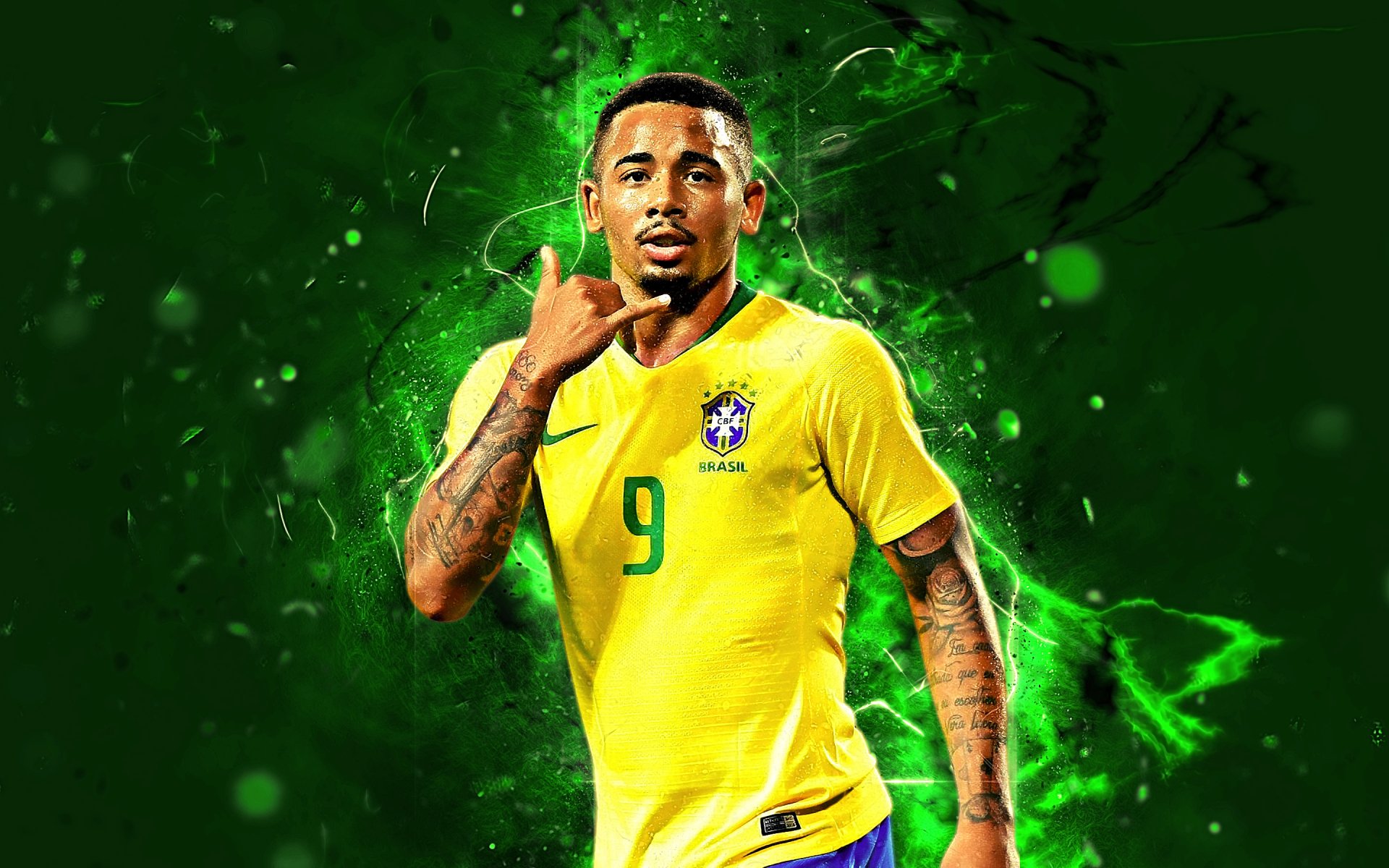 Download Brazilian Soccer Gabriel Jesus Sports HD Wallpaper