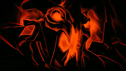 HD PC desktop wallpaper featuring Shadow Fiend from DotA 2, showcasing the character's fiery, menacing design in vivid red and black tones.