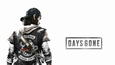 HD PC desktop wallpaper featuring Deacon St. John from the video game Days Gone, shown from the back with his signature jacket and weapon.
