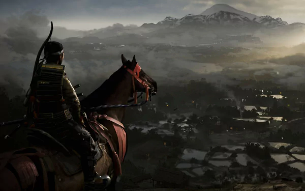 Jin Sakai video game Ghost of Tsushima HD Desktop Wallpaper | Background Image