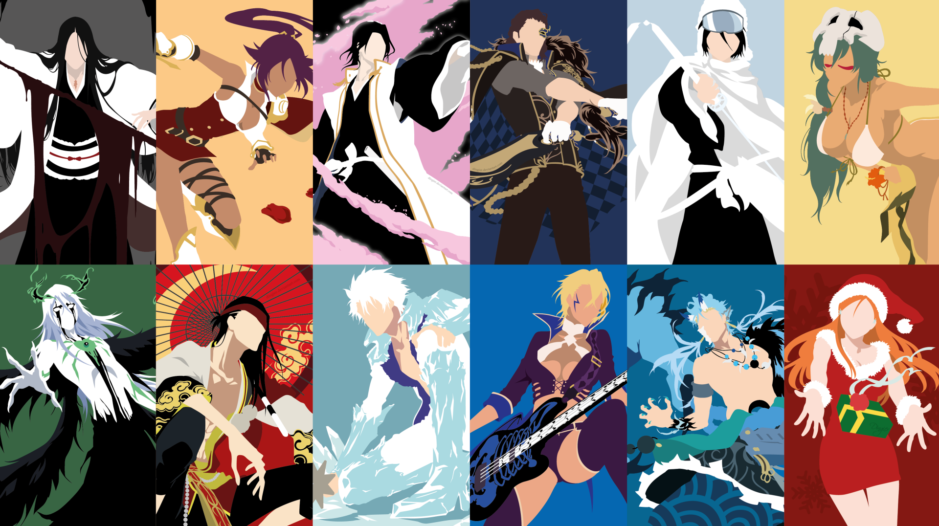 Download Orihime Inoue Grimmjow Jaegerjaquez Tier Halibel Tōshirō Hitsugaya Ulquiorra Cifer Nelliel Tu Odelschwanck Rukia Kuchiki Byakuya Kuchiki Yoruichi Shihôin Unohana Retsu Anime Bleach HD Wallpaper by Linnea Eveliina