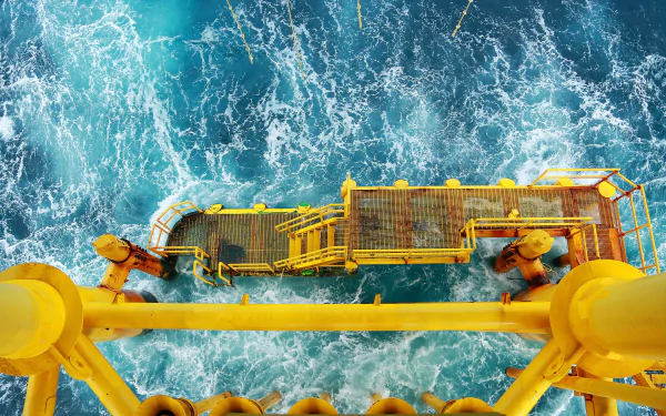 sea metal man made oil platform HD Desktop Wallpaper | Background Image